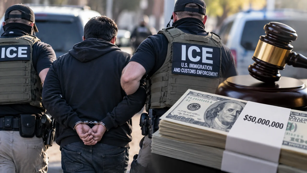 El influenciador mexicano Carlitos Ricardo Parias, conocido como Richard LA, reclama 50 millones de dólares al Gobierno de Estados Unidos tras resultar herido de bala durante un operativo federal en Los Ángeles. Ilustración: MundoNow.